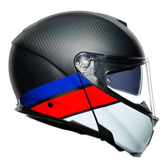 AGV - SPORTMODULAR "LAYER CARBON / RED / BLUE" HELMET 3 AGV - SPORTMODULAR "LAYER CARBON / RED / BLUE" HELMET - Image 3