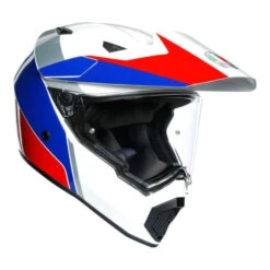 AGV - AX9 "ATLANTE WHITE / BLUE / RED" ADVENTURE TOURING HELMET