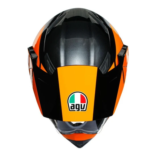 AGV - AX9 "TRAIL GUNMETAL / ORANGE / BLACK" ADVENTURE TOURING HELMET 3 AGV - AX9 "TRAIL GUNMETAL / ORANGE / BLACK" ADVENTURE TOURING HELMET - Image 3