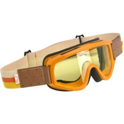BILTWELL OVERLAND GOGGLE Orange Brown W/Yellow Lens