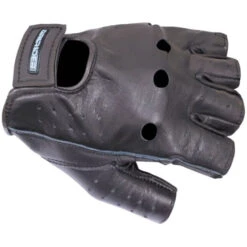 DRIRIDER Fingerless Summer Cruiser Leather Gloves Sizes S - M - L - XL - 2XL - 3XL - 4XL