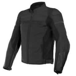 DAINESE AGILE PERFORATED LEATHER JACKET BLACK MATT BLACK MATT BLACK