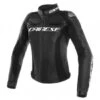 DAINESE RACING 3 LADY LEATHER JACKET BLACK BLACK BLACK WOMENS