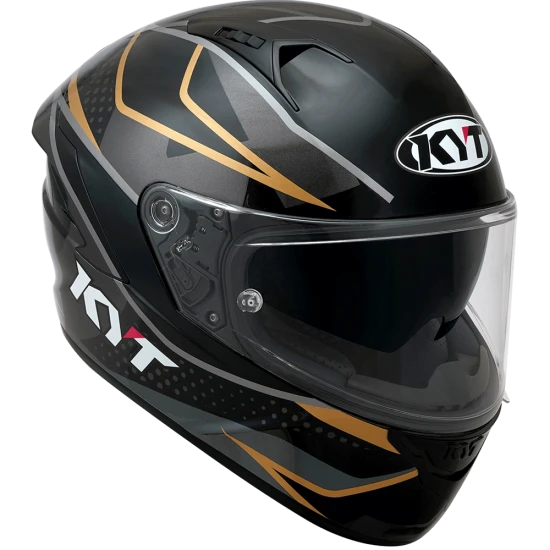 KYT NF-R TRACK DAVO JOHNSON BLACK GOLD FULL FACE MOTORCYCLE HELMET (NFR With PINLOCK) 3 KYT NF-R TRACK DAVO JOHNSON BLACK GOLD FULL FACE MOTORCYCLE HELMET (NFR With PINLOCK) - Image 3