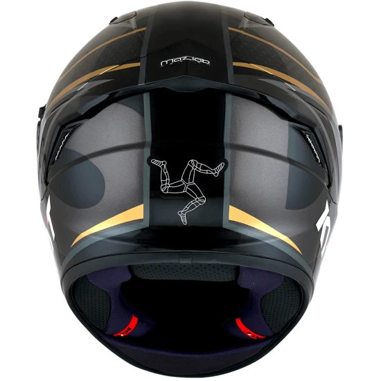 KYT NF-R TRACK DAVO JOHNSON BLACK GOLD FULL FACE MOTORCYCLE HELMET (NFR With PINLOCK) 6 KYT NF-R TRACK DAVO JOHNSON BLACK GOLD FULL FACE MOTORCYCLE HELMET (NFR With PINLOCK) - Image 6