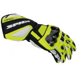 SPIDI - CARBO 3 LEATHER MOTORCYCLE RACE GLOVES - YELLOW