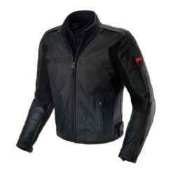 SPIDI - SYMBOL LEATHER MOTORCYCLE JACKET - BLACK P118 026