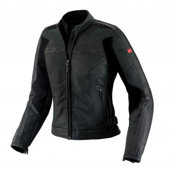 SPIDI - SYMBOL WOMENS LADIES MOTORCYCLE LEATHER JACKET - BLACK P115 026 1 SPIDI - SYMBOL WOMENS LADIES MOTORCYCLE LEATHER JACKET - BLACK P115 026