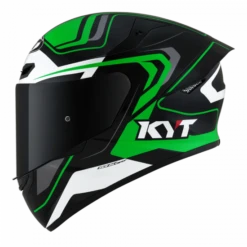 KYT TT-COURSE OVERTECH FULL FACE MOTORCYCLE HELMET BLACK GREEN
